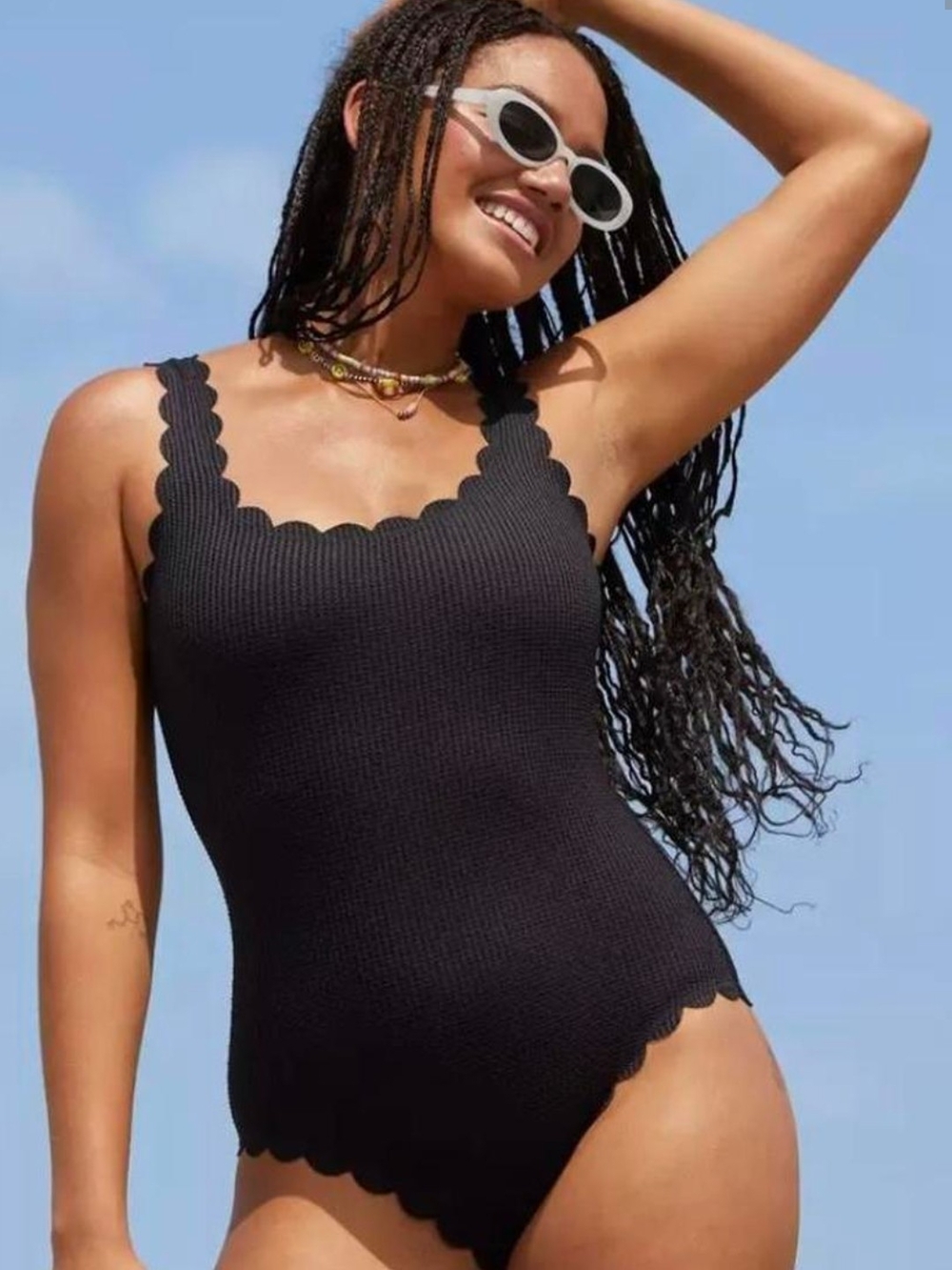 Aerie Scalloped One Piece Swimsuit XS